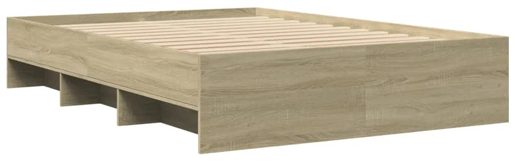 Estrutura de cama 135x190 cm derivados madeira carvalho sonoma