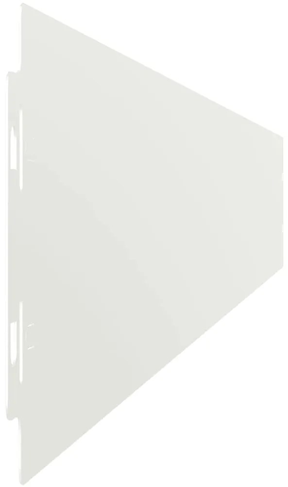 Orlas de relva 10 pcs branco 10x103 cm aço laminado a frio