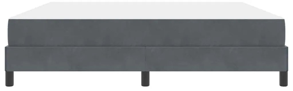 Cama box spring com colchão Cinza Escuro 180 x 200 cm Veludo
