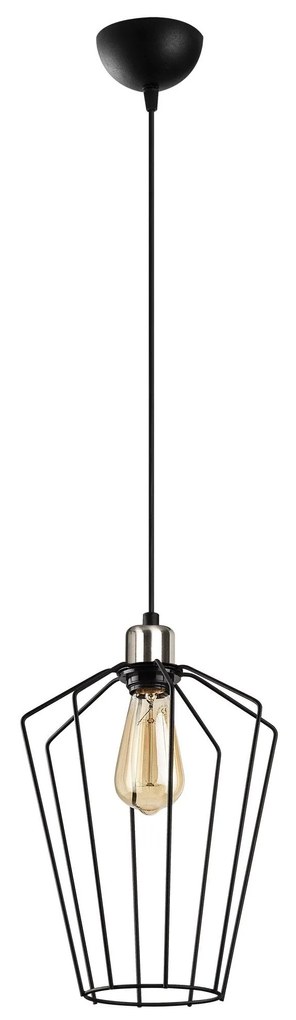 Candeeiro de Teto Fener – Preto Níquel – 25 cm x 126 cm