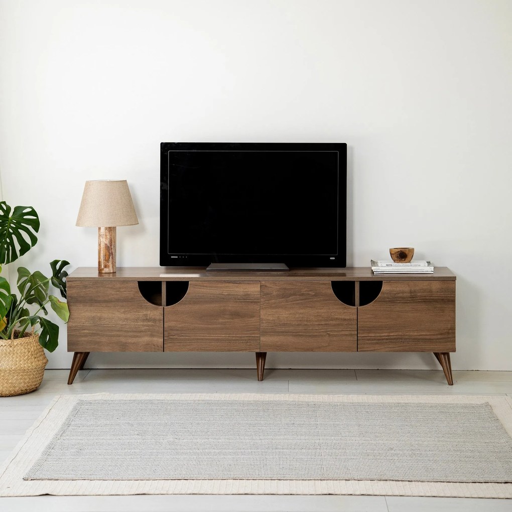 Móvel TV Grotte – Nogueira – 180x50x35 cm