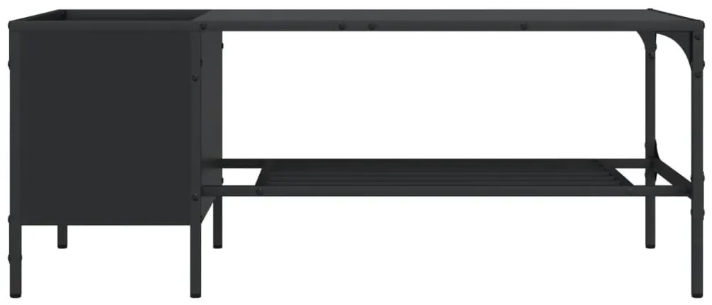 Mesa centro c/ prateleira 100x51x40 cm derivados madeira preto