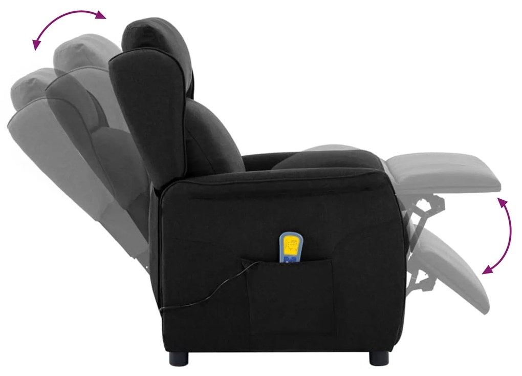 Cadeira de Massagem Tecido Preto