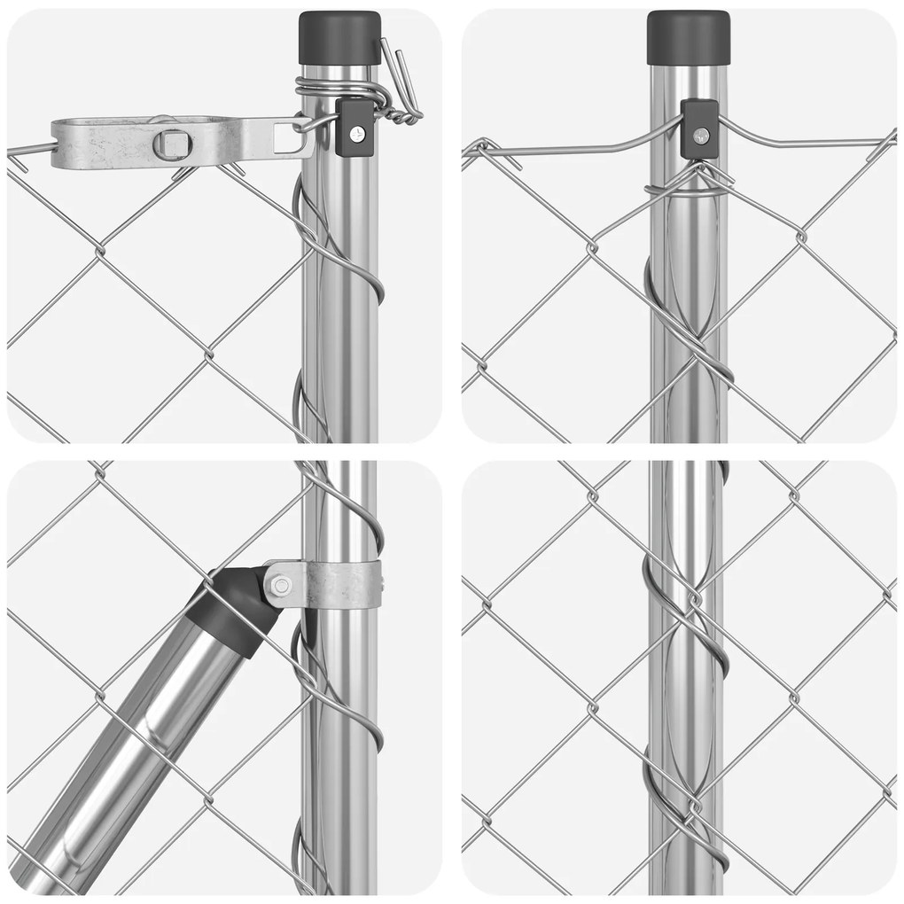 Cerca de Corrente Conjunto de 2 Galvanizada Aço galvanizado