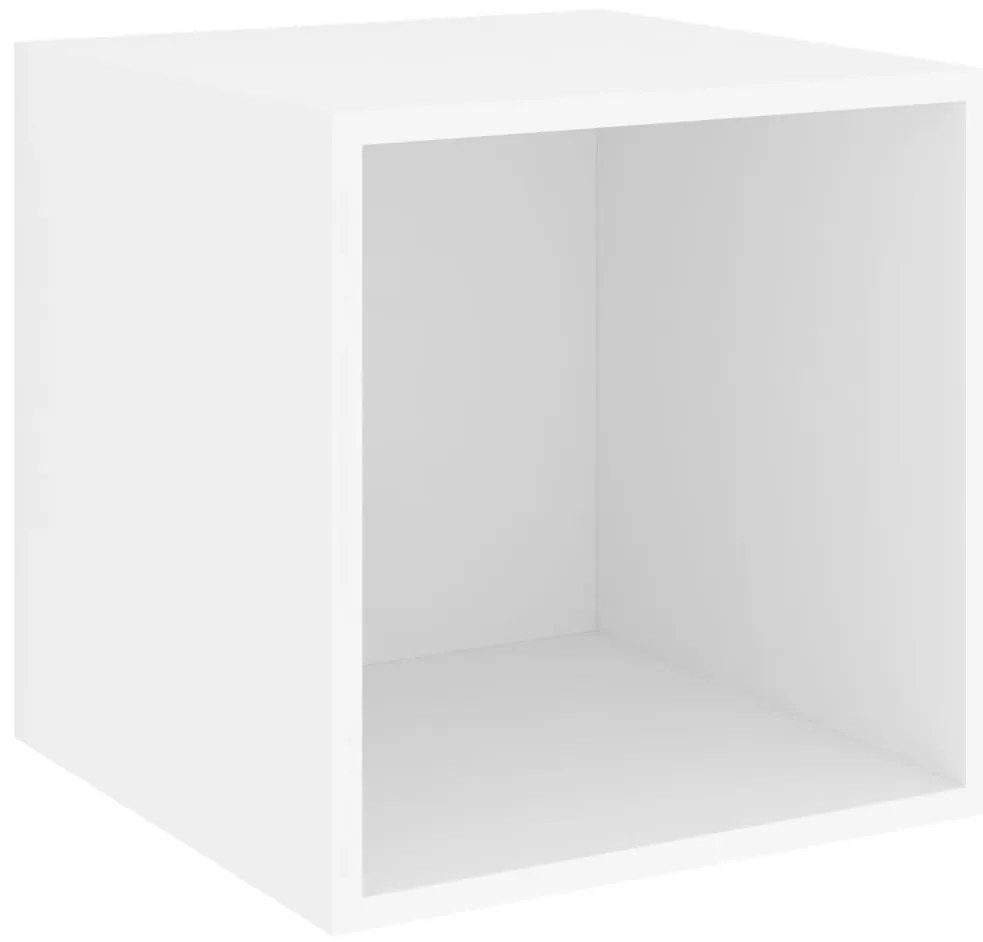4 pcs conjunto de móveis de TV contraplacado branco