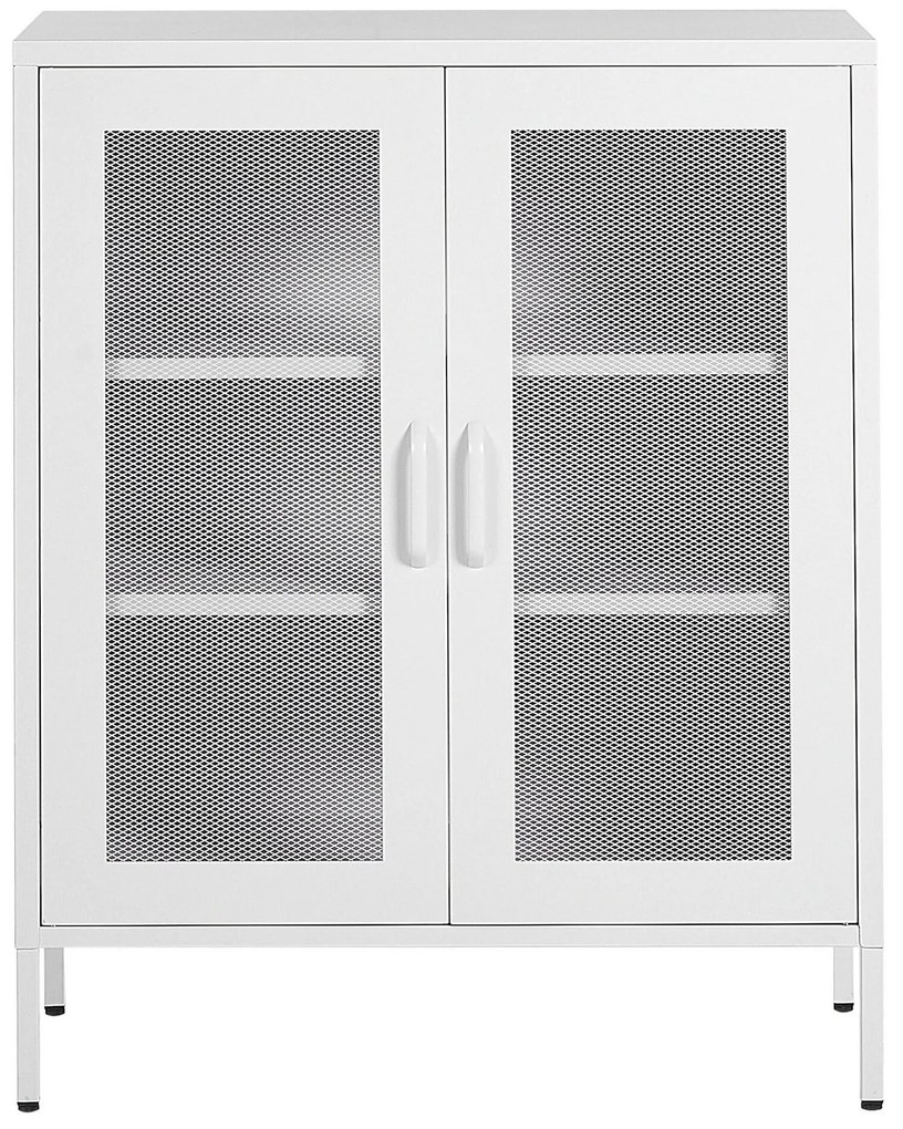 Aparador com 2 portas em metal branco WAKATIPU Beliani