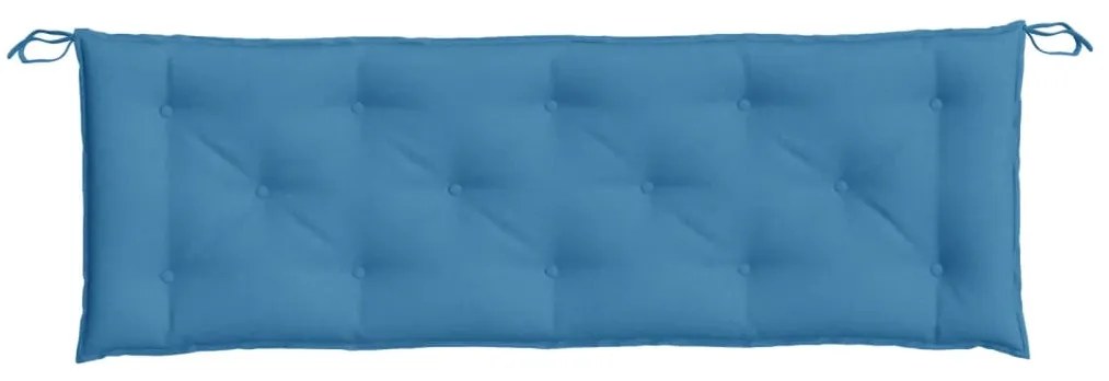 Almofadão p/ banco jardim 150x50x7 cm mesclado tecido azul