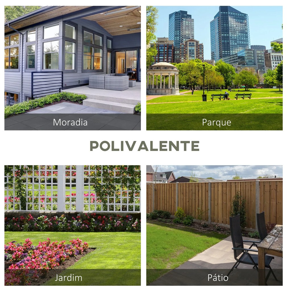 Outsunny Banco de Jardim de 2 Lugares Banco de Exterior de Aço com Apo