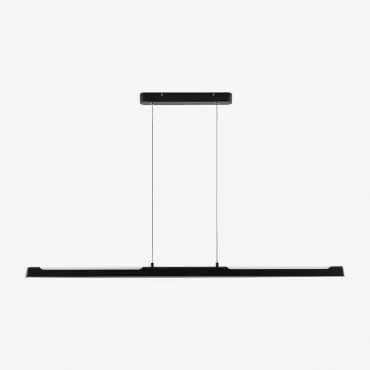 Lâmpada De Teto Suspensa Linear Led 120 Cm Em Alumínio Egoy Preto - Sklum