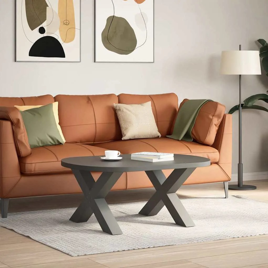 Pés para mesa de centro em formato de X, 2 peças, antracite, 70x (42-4