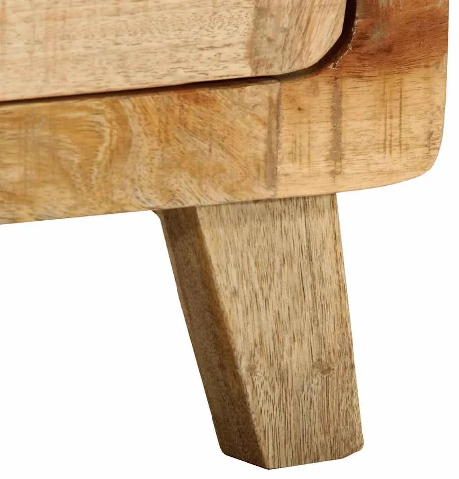 Mesas de cabeceira 2 pcs 40x32x46 cm mangueira áspera maciça