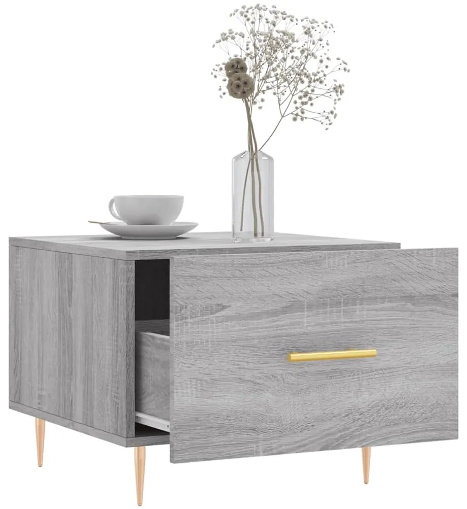 Mesa de centro 50x50x40 cm derivados madeira sonoma cinza