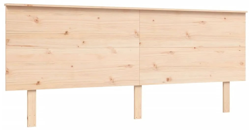 Cama sem colchão 200x200 cm madeira de pinho maciça