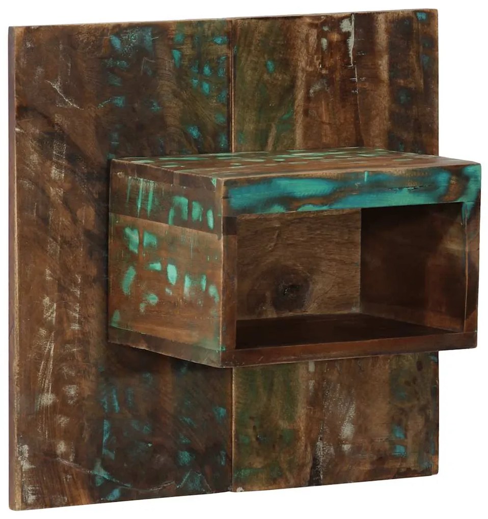 Mesa de cabeceira multicor 50x27x50cm madeira maciça recuperada