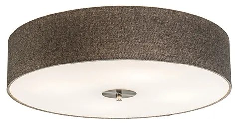 Candeeiro de teto rústico Taupe 50 cm - Drum Jute Country / Rústico,Moderno