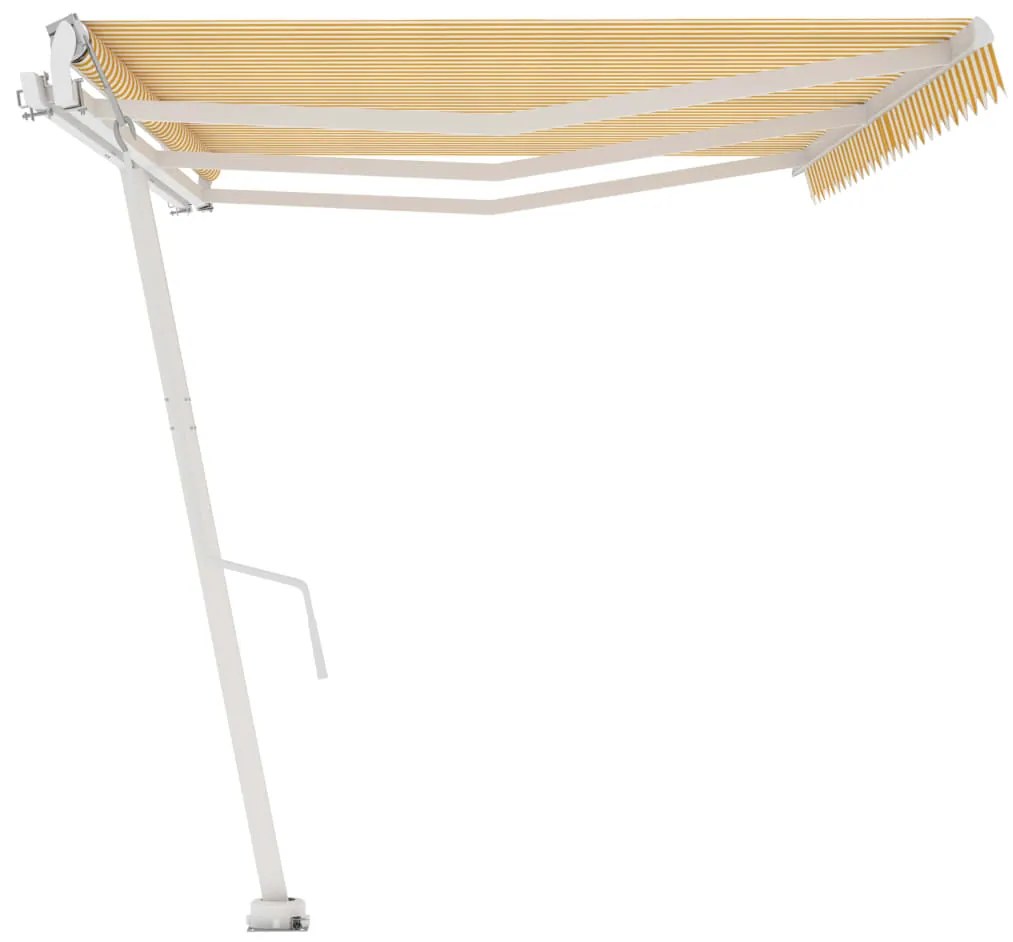 Toldo automático independente 600x350 cm amarelo e branco