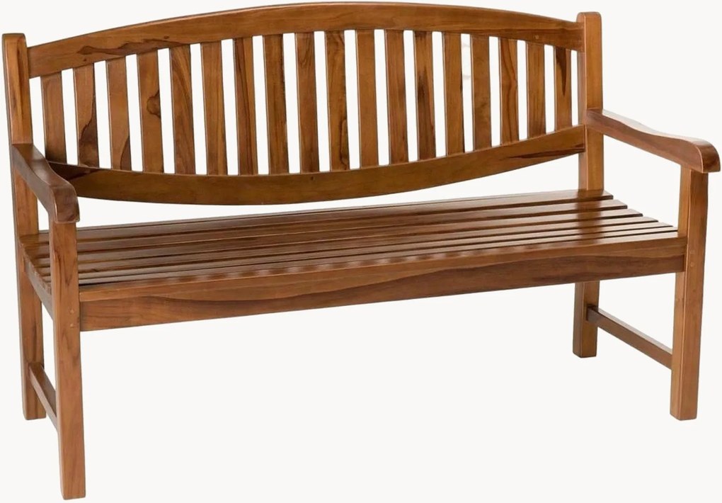 Banco de jardim em madeira de teca Maeva