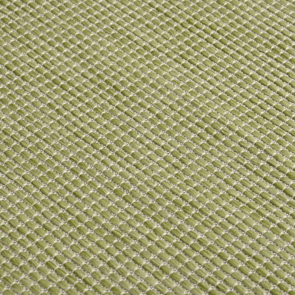 Tapete de tecido plano para exterior 140x200 cm verde