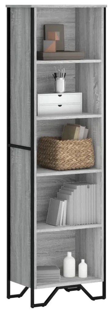 Estante 50x31x169 cm derivados de madeira cinzento sonoma