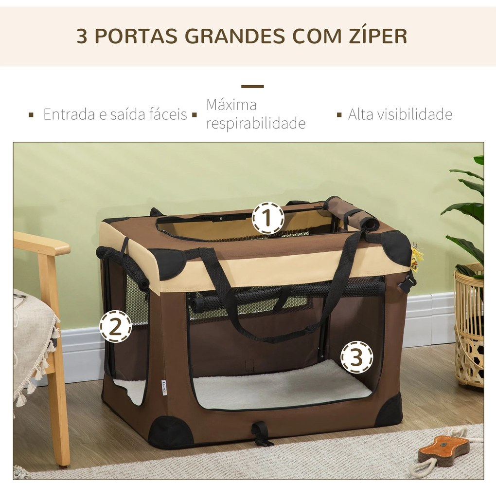 PawHut Transportadora para Cães e Gatos Bolsa de Transporte Animais de