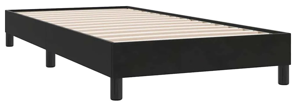 Estrutura de cama sem colchão preto 80x220 cm Veludo