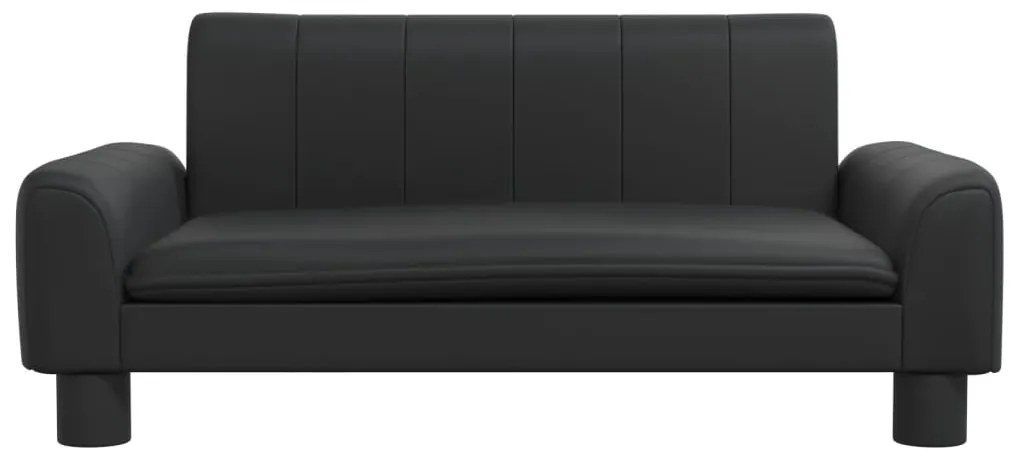 Sofá infantil 70x45x30 cm couro artificial preto
