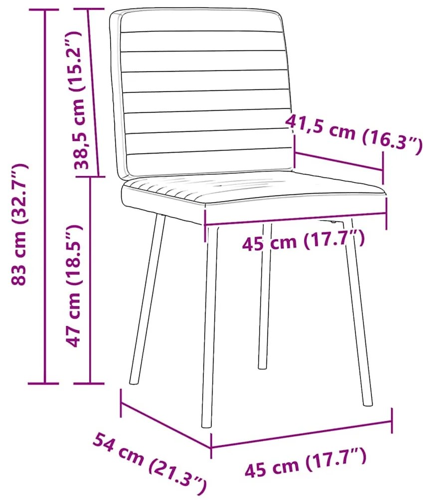 Cadeiras de jantar 2 pcs veludo rosa