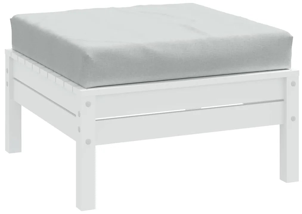vidaXL Almofadão p/ paletes 60x60x9,5 cm mesclado tecido cinza-claro