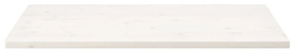 Tampo de mesa retangular 100x60x2,5 cm pinho maciço branco