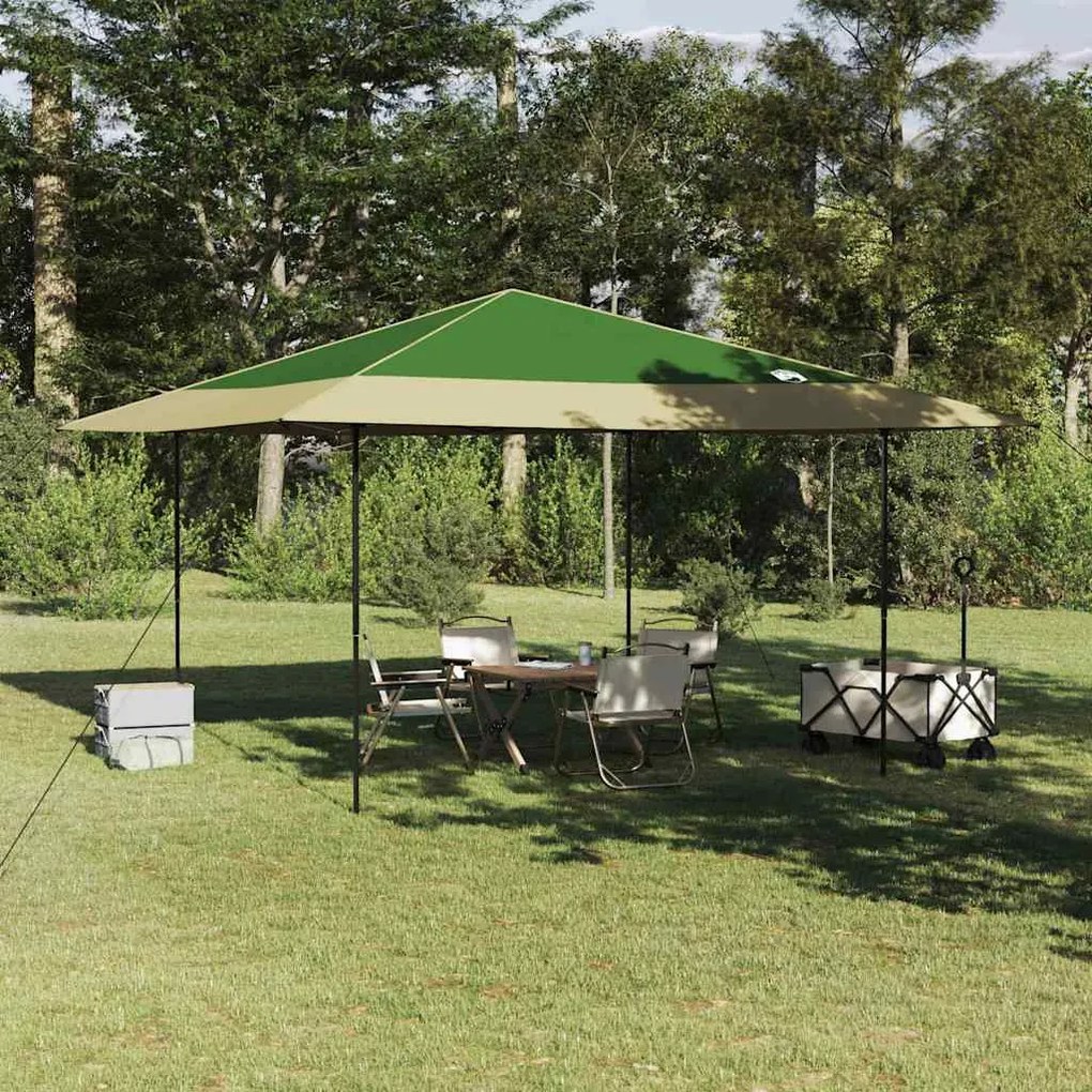 Tenda de Toldo Verde 400 x 400 x 227 / 236 / 245 cm Tecido Oxford