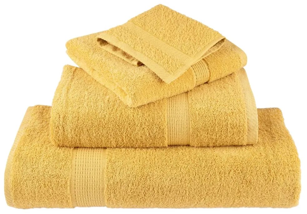 Toalhas de banho premium SOLUND 2pcs 100x150cm 600gsm dourado