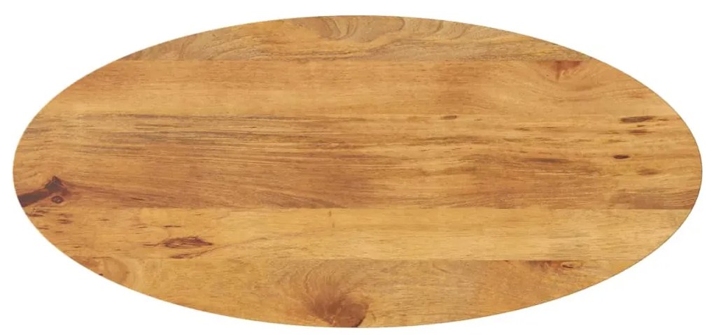 vidaXL Tampo de mesa oval 100x40x2,5 cm madeira de mangueira maciça
