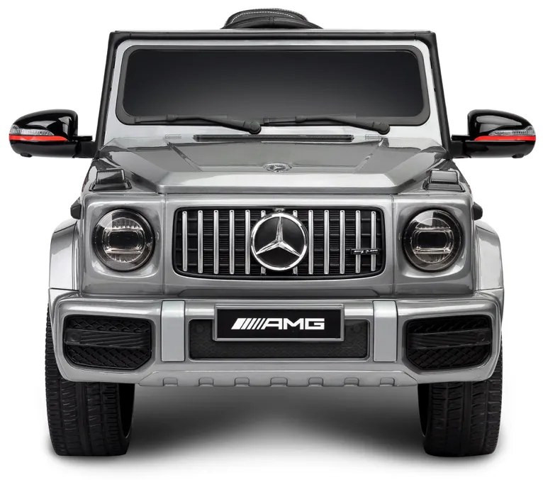 Carro elétrico para crianças 12V Mercedes G63 pneus de borracha, banco de couro Cinzento