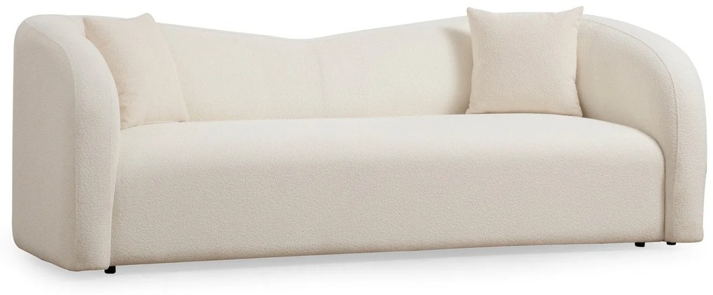 Sofá de 3 Lugares Asos – Creme – 225x76x75 cm