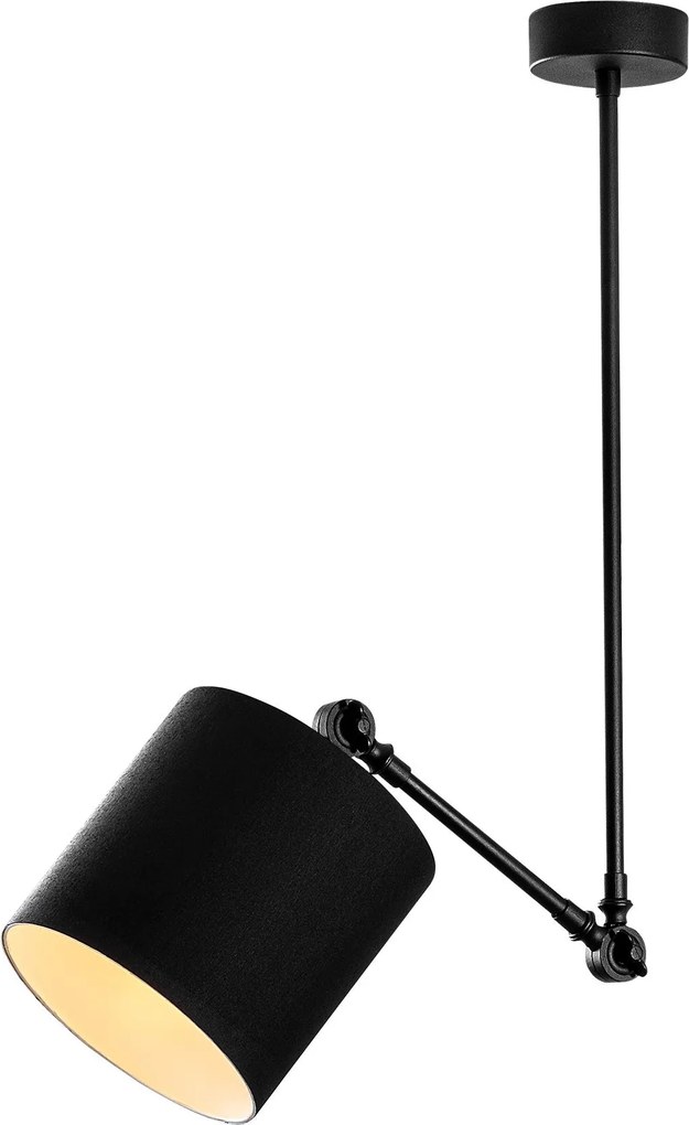 Candeeiro Chandelier Abajur – Preto – 52 x 52 cm