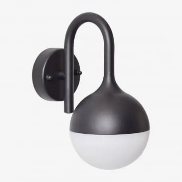Candeeiro De Parede Led Para Exteriores De Alumínio Uveron Preto - Sklum