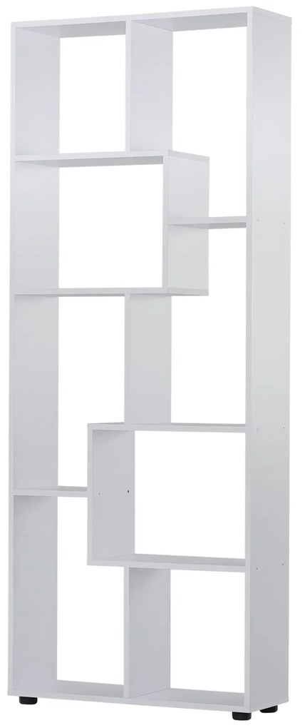 Estante Vertical Multifuncional com 8 Prateleiras Largas 70x24x178cm Branco