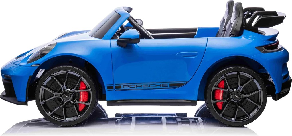 Carro elétrico para crianças Porsche 911 24V 4x4, 2 lugares, controlo remoto, entrada USB/AUX, motores de 200W, bateria de lítio, luzes LED licença OR