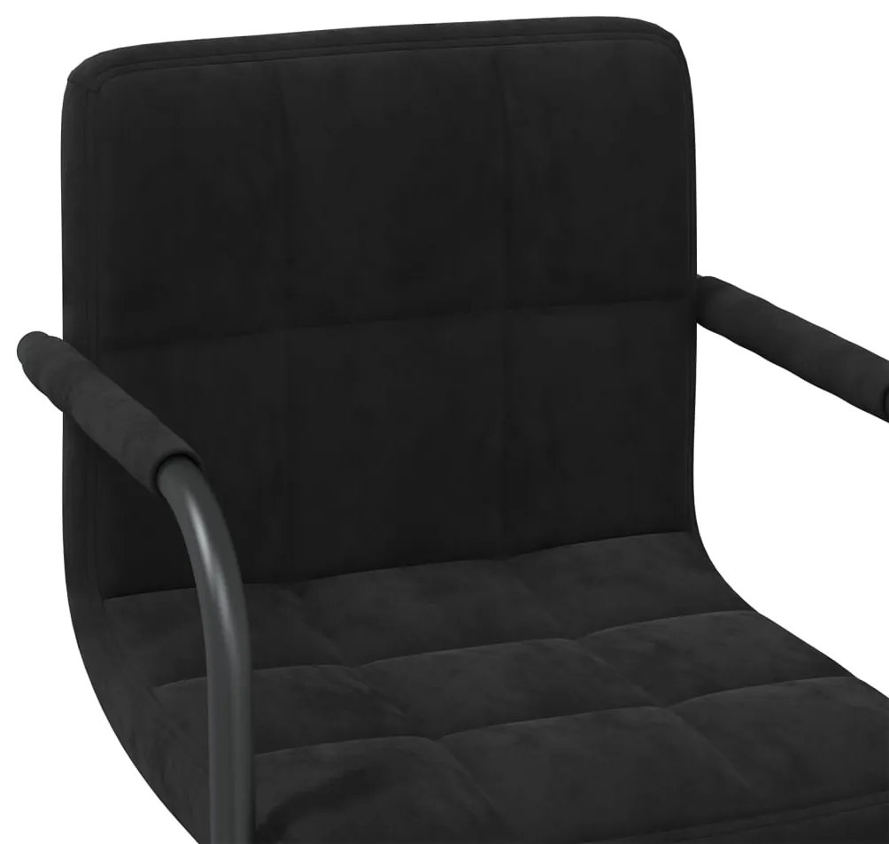 Cadeiras de jantar giratórias 4 pcs veludo preto