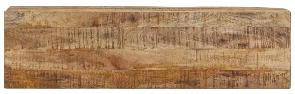 Mesa consola 110x30x75 cm madeira mangueira áspera maciça/ferro