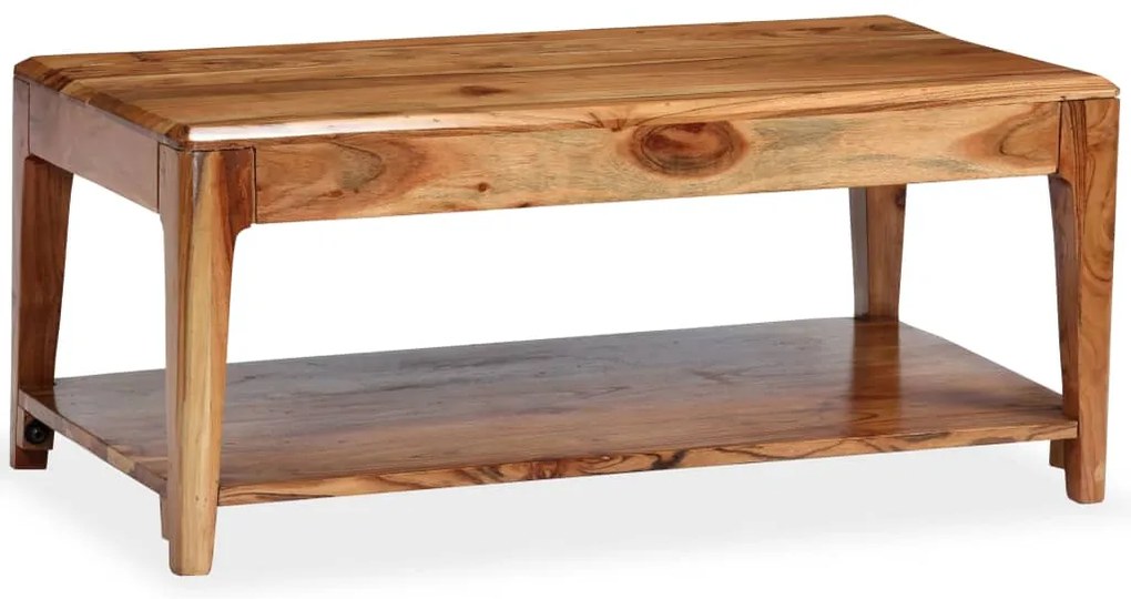 Mesa de centro em madeira maciça 88x50x38 cm