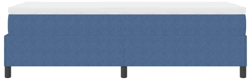 Cama Box com Colchão - Tecido Corduroy Azul
