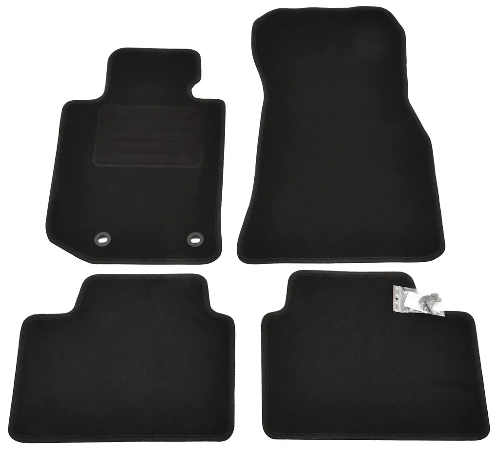 vidaXL Carpete de Veículo Motor Preto tecido