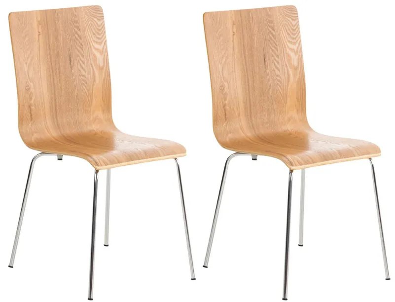 Conjunto de 2 cadeiras de cozinha e sala de jantar Pepe 43 x 87 x 47 cm Cor Carvalho