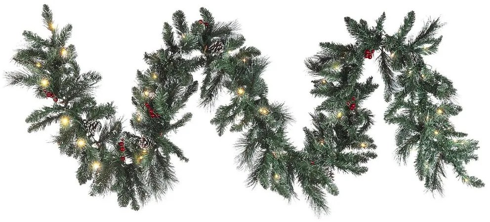 Guirlanda de natal com iluminação 270 cm verde WAPTA Beliani