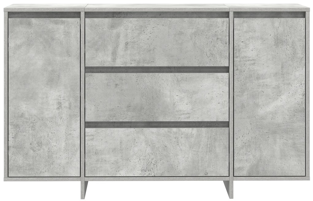 Sideboard Cinzento de Concreto 120x41x75 cm em Madeira Engenheirada