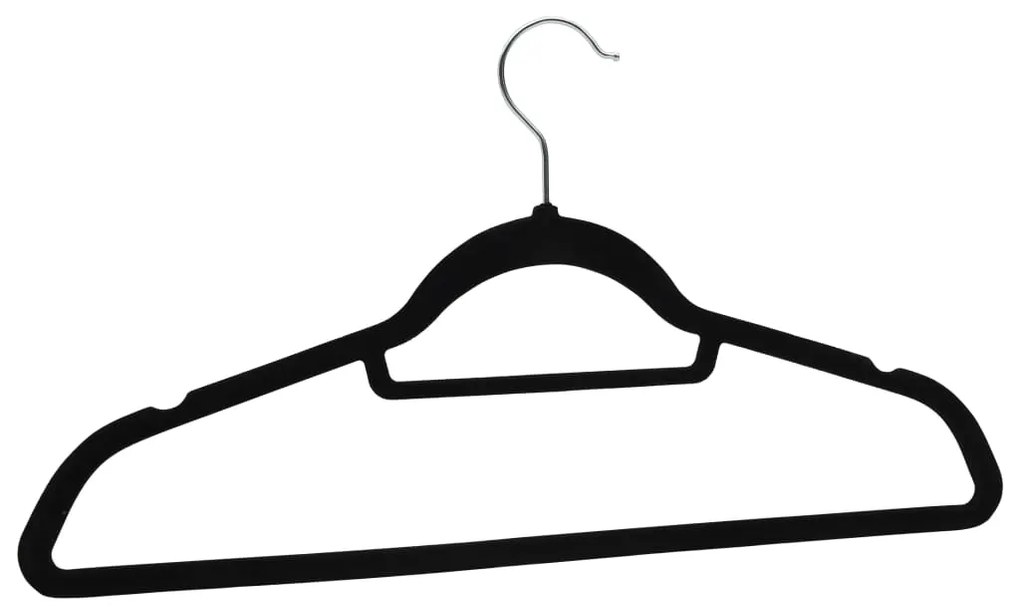 50 pcs conjunto de cabides antiderrapantes veludo preto