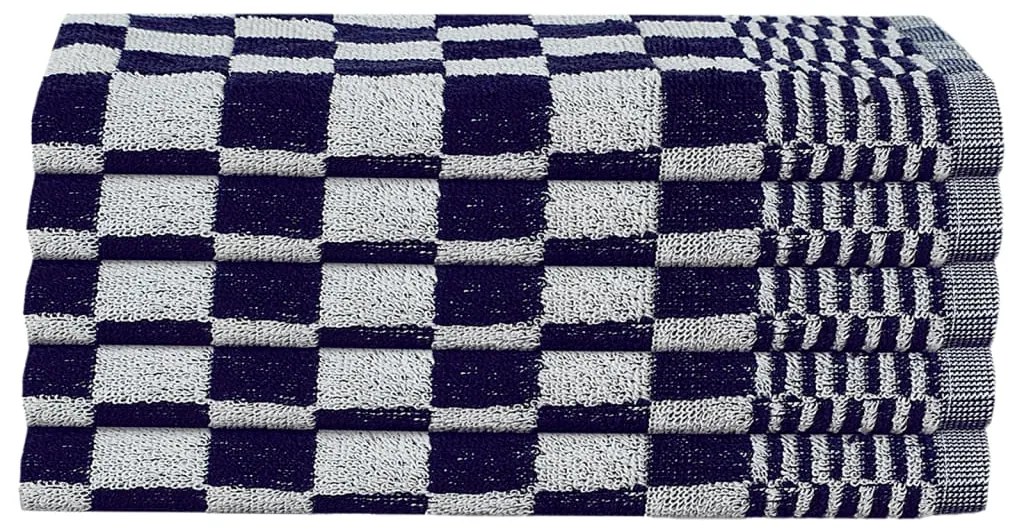 Conjunto de panos de cozinha 10 pcs algodão azul e branco