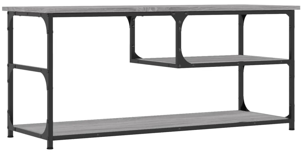 Móvel de TV 103x38x46,5 cm derivados madeira/aço cinza sonoma