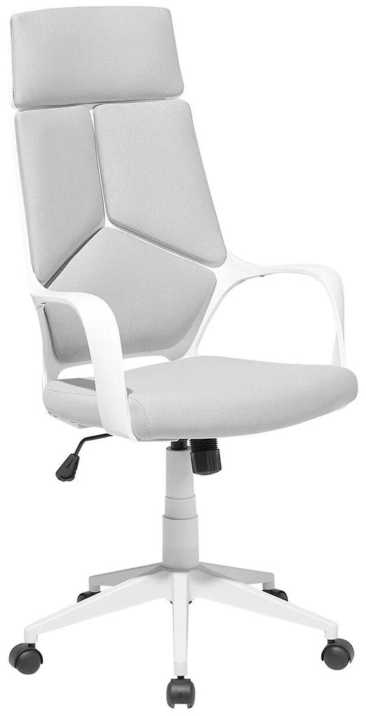 Cadeira de escritório com altura ajustável branca e cinzenta DELIGHT Beliani